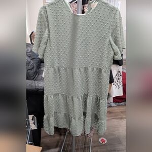 Altar'd State Textured Sage Mini Dress